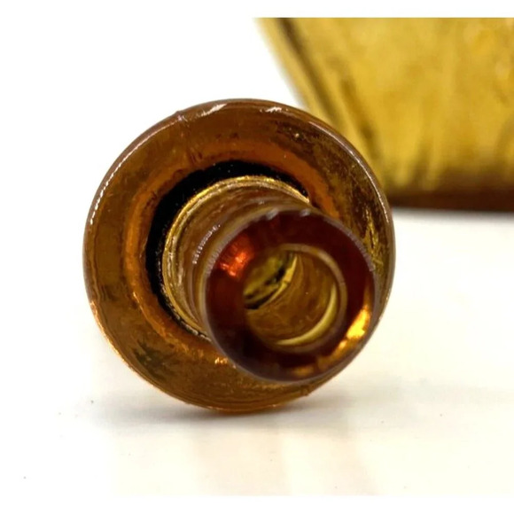 Empoli Bottle Amber Italian Glass Genie Hour Glass Figure Grapes MCM 18" - Picture 6 of 9